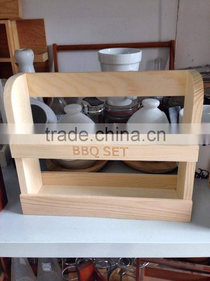 Wooden shelf for spices