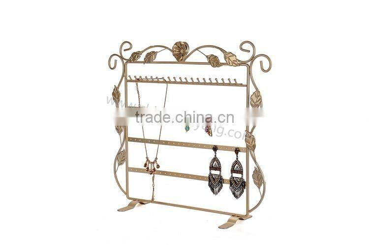 Metal jewelry display stand flower earrings and necklace display