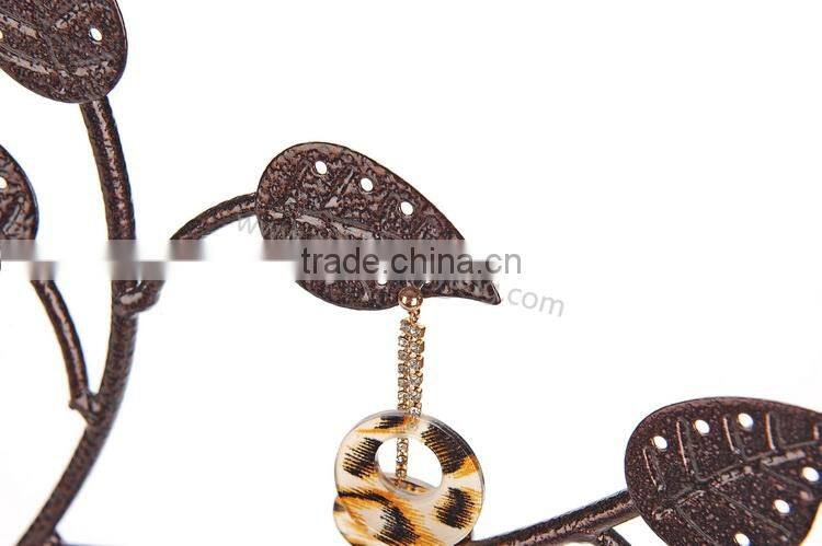 Metal bird jewelry tree display stand