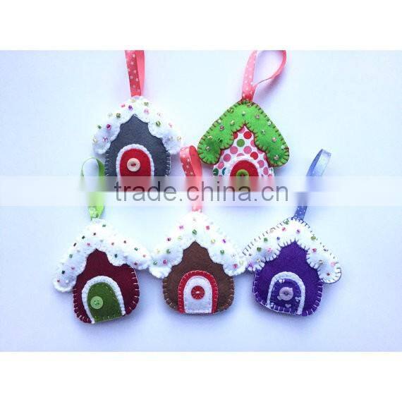 Christmas House Felt Miniature House