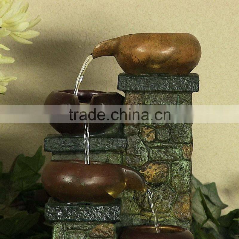 Brick Steps Tabletop Fountain with LED Light