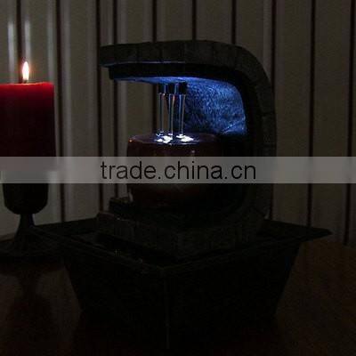 Meditation LED Lights Tabletop Water Fountain