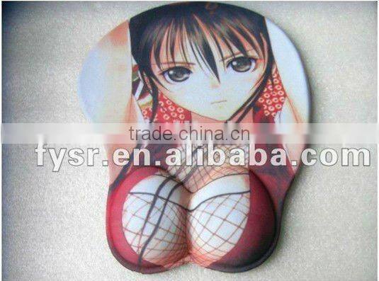 sexy breast girl gel mouse pad