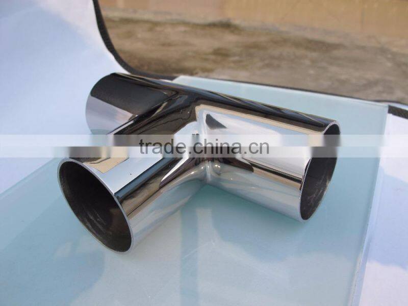 Stainless steel hose pipe connectors, three way handrail connector