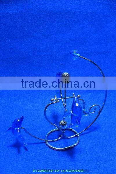 cute crystal animal, crystal dolphin for decoration