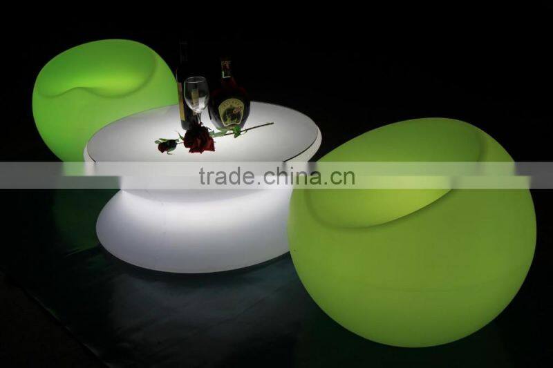 Illuminated Leisure Led Furniture With Color Changing Led Chair Coffee Sofa