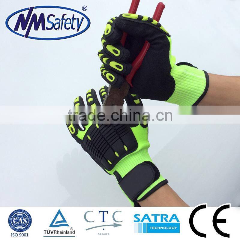 NMSAFETY 13 knit HPPE liner anti-impact cut resistant mechanical tactical gloves