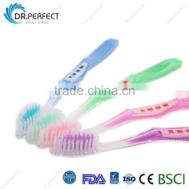 China Wholesale Toothbrush Crystal Handle PS+Rubber Dental Care Toothbrushes