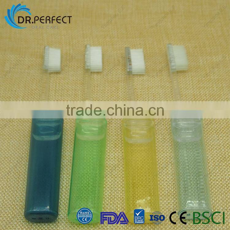 plastic tube package toothbrush travel set for traveller oral care products