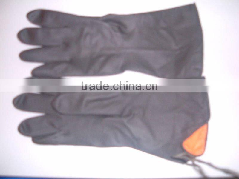 black rubber glove for industrial worker
