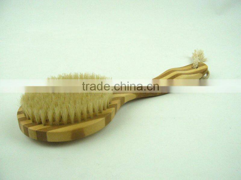 Bamboo Bath Brush With Natural Bristle square Head