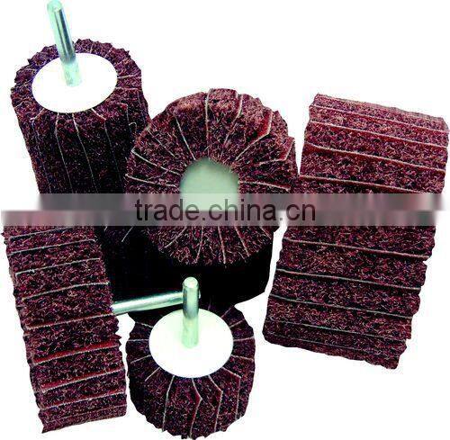 Non-woven abrasive with abrasive cloth impregnation flap wheels