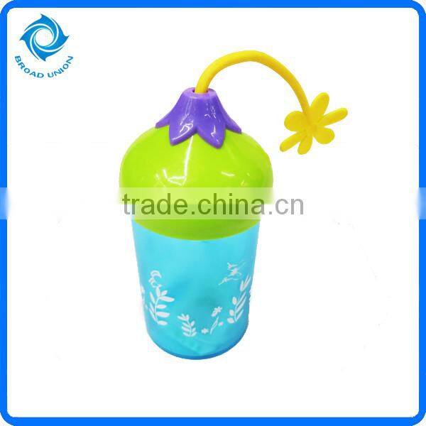 Hot Plastic Child Water Bottle With Straw