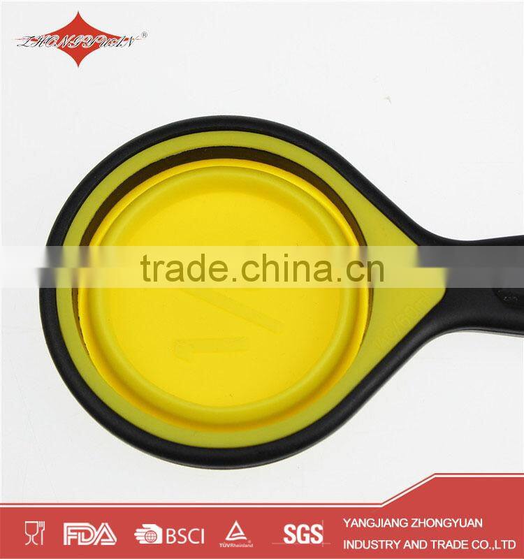 Multicolor new design 4pcs of silicone measuring tools measuring spoons