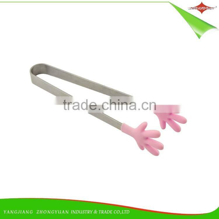 ZY-H1040 mini palm shape silicone food tong for promotional gift