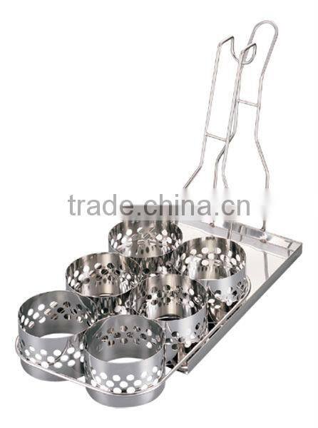SUS304 Kakiage Ring for Vegetable Fritter Tempura Basket 6 Rings Type