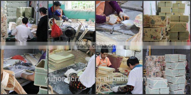 Storage Bamboo Basket With Handle For Picnic