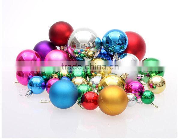 Colorful Christmas Tree Decoration Ball Plastic Christmas Ball Ornament