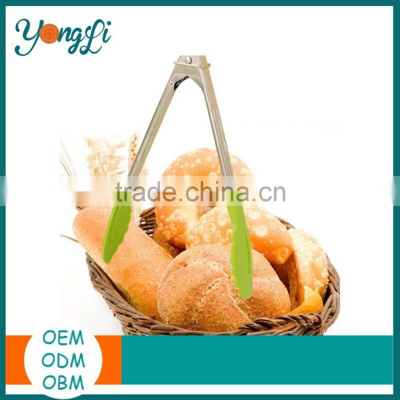 Stainless Steel Silicone Food Tongs Salad Serving Food Tongs Kitchen Tool Set