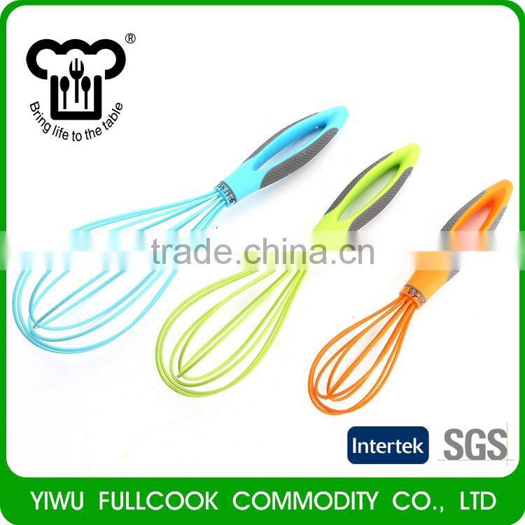 High quality eay hold handle silicone wire whisk egg beater cooking tool
