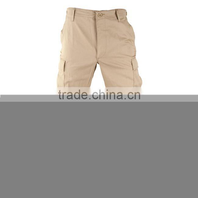 Durable heavy cotton ripstop Multi bellow pockets Khaki cargo pants
