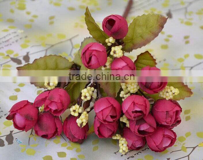 2014 Hot sale wedding decoration artificial flower bouquet