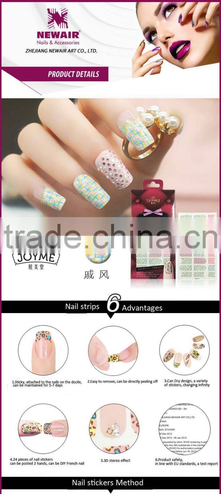 New Air Wholesale Mixed Beautiful Nail Stickers For Nail Art
