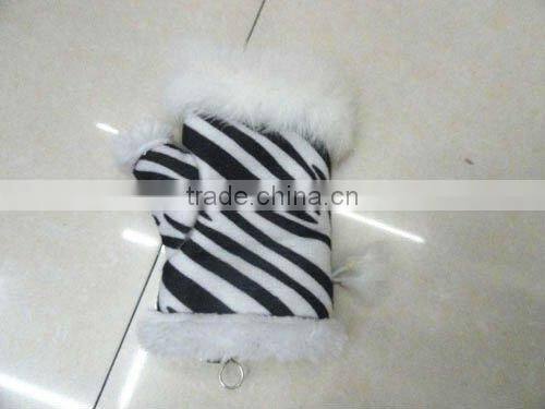 rabbit hair mitten/zebras gloves wholesale