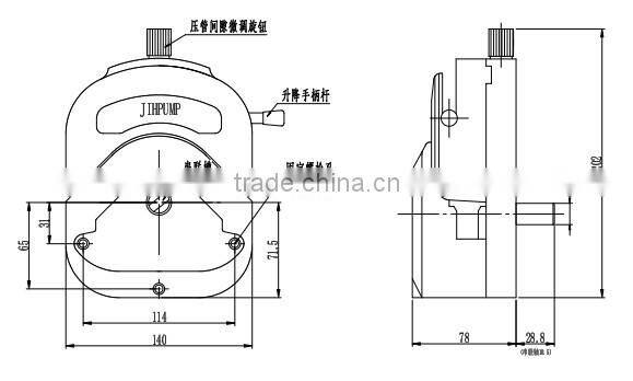 Hot sell 0.8-6L/min peristaltic pump head 353Y from OEM popular model for all range wild applications