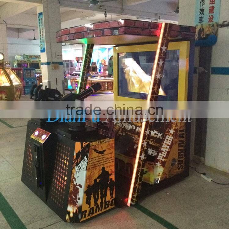 47 inch Rambo amusement machine gun shooting game DF-035/Rambo shooting game machine/coin operated shooting simulator for sale