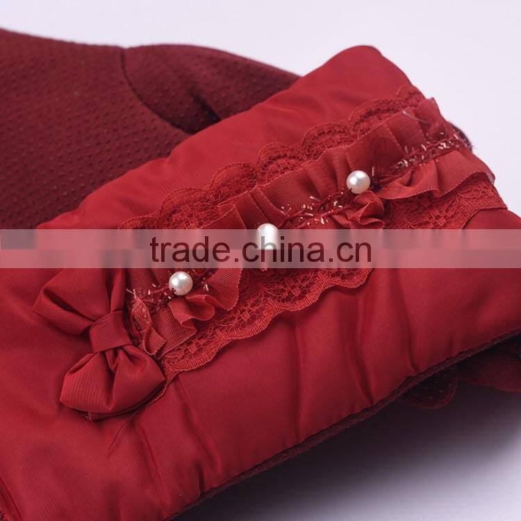 Customized Thinsulate Thermal Lined Stretch Winter Acrylic Knitted Glove for mobile phone