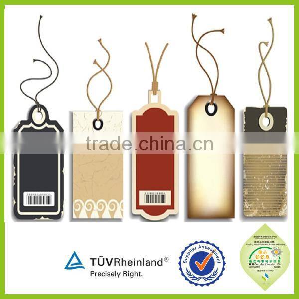 Custom design silk screen printing clothing labels and hang tags