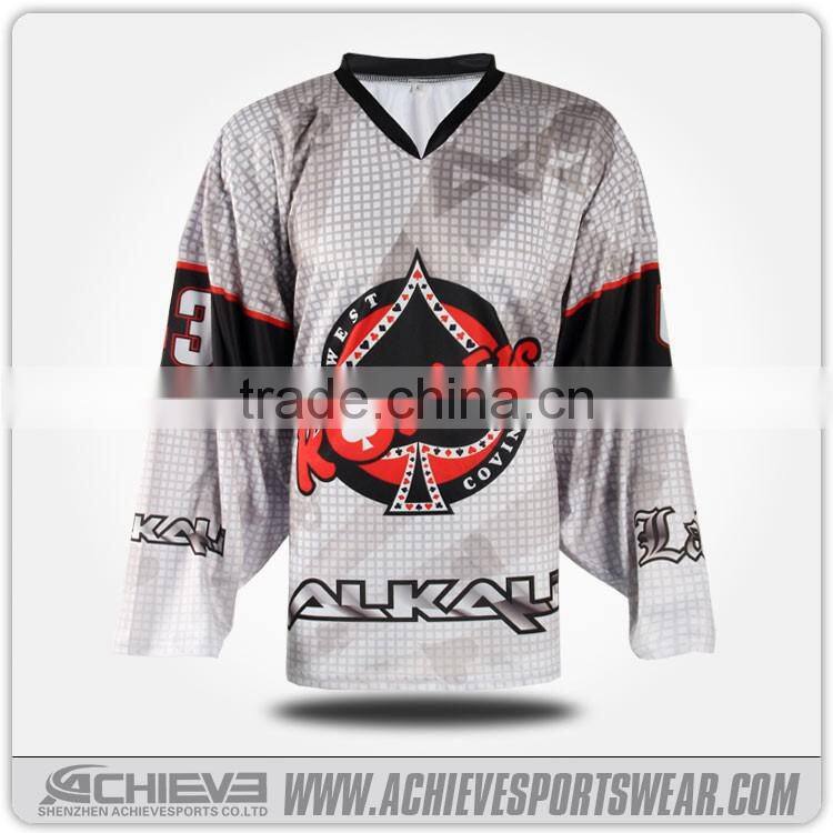 Reversible Sublimation Ice Hockey Jerseys China /Ice Hockey Wear Custom Half and Half Jersey