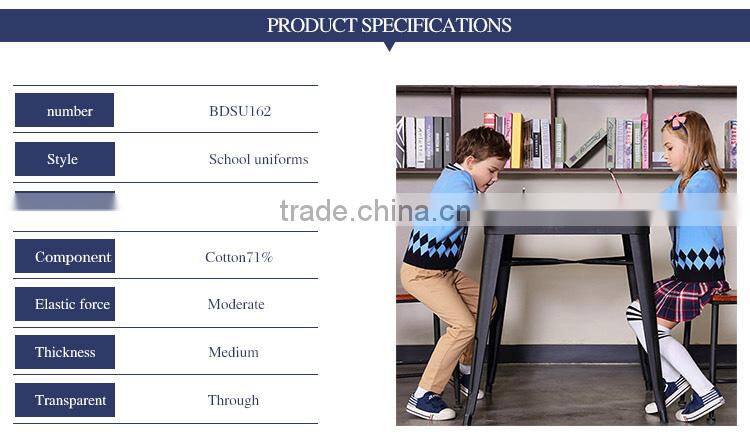 Kindergarten clothing spring and autumn wear school uniforms classes spring British college wind children's sweaters set custom