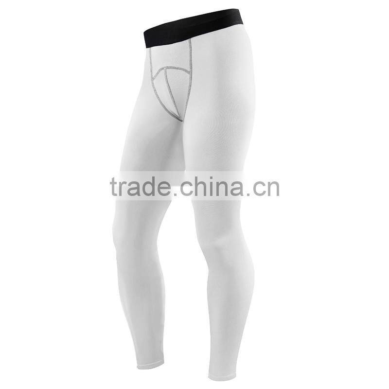 New comfortable polyester sport running men compression gym track pants