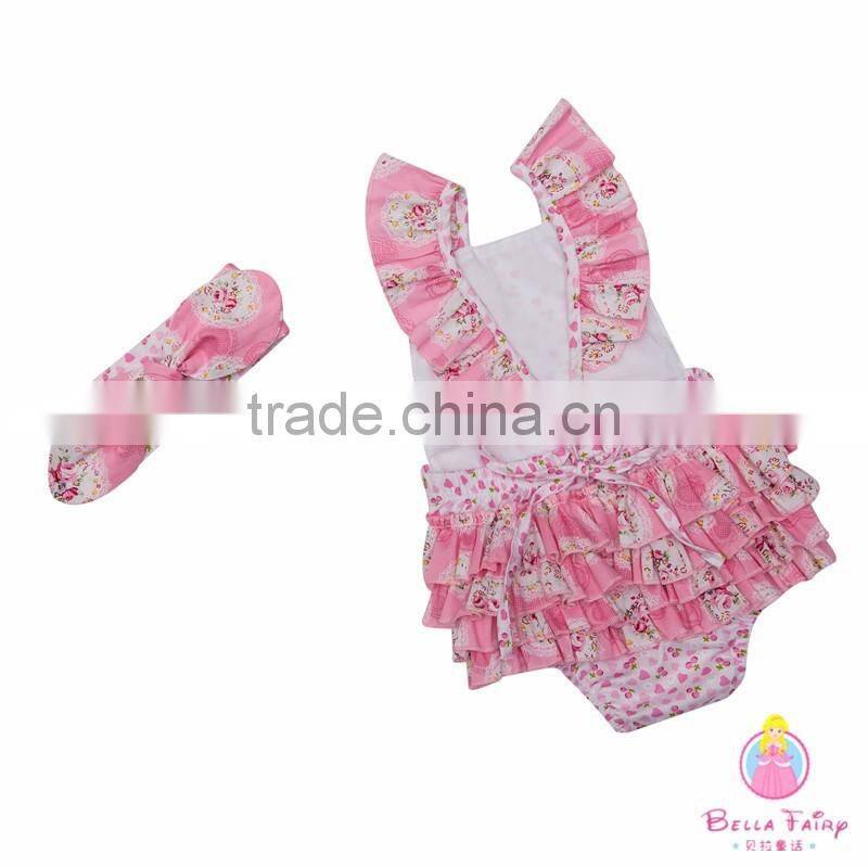 2017 Boutique Baby Clothing Baby Cotton Romper Summer Jumpsuits For Girls