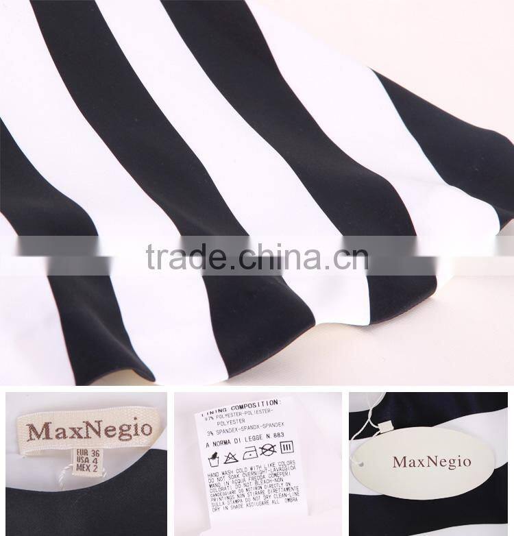 New Sexy Black White Stripes Chevron Print Strapless Evening Dress Fancy Maxi Dress Bodycon Dresses For Summer