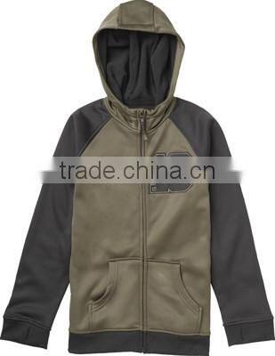 warm fleece lining hoodies full zip-up fleece sweatshirt