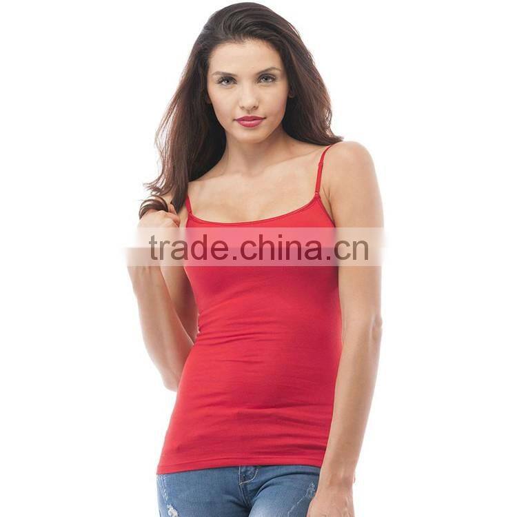 Top Fashion Wholesale Various Color New Model Plain Stringer Tank Top Women