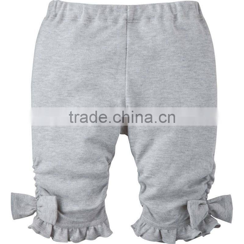 wholesale design baby girls pant, hot cheap lastest girls 3/4 ruffle pants