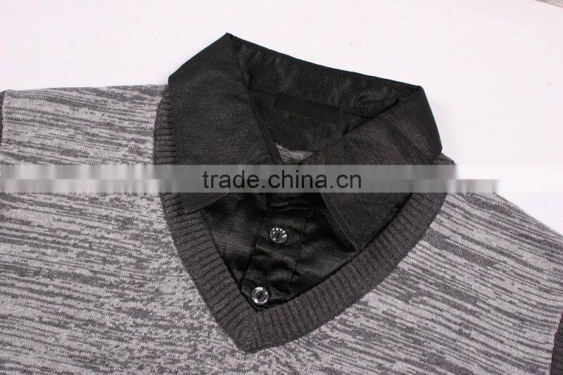 Knitting V Neck Sweater Shirt Collar Sweater Men