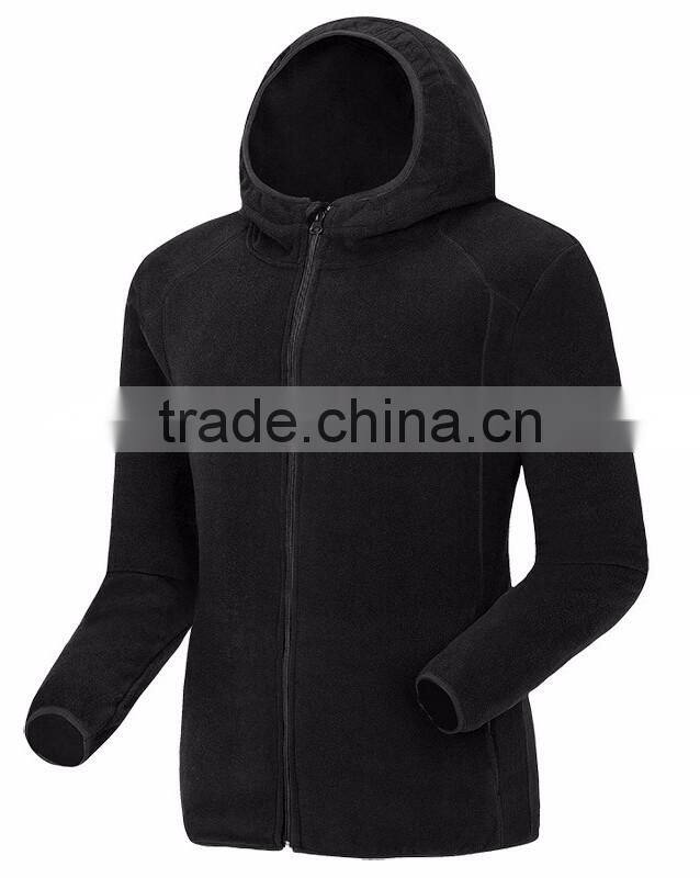2017 Instocked Outdoor Fleece Zipper-up Jacket with hood