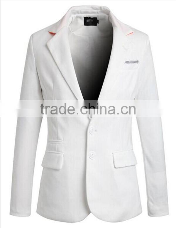 1 pc turn down collar bussiness new design long sleeve solid 4 colors for choice mens blazer jacket