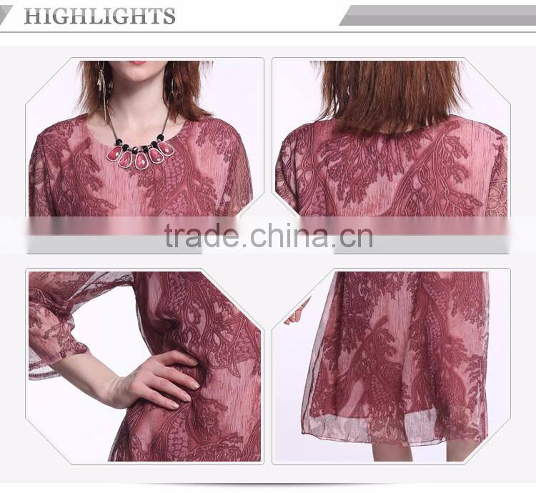 OEM&ODM service chiffon loose shift dress,women shift dress