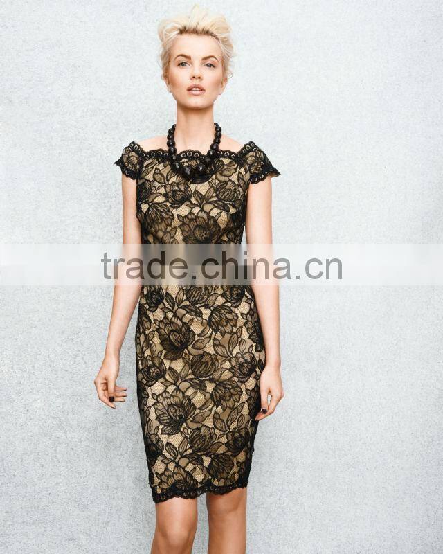 Off-the-Shoulder Lace Dress