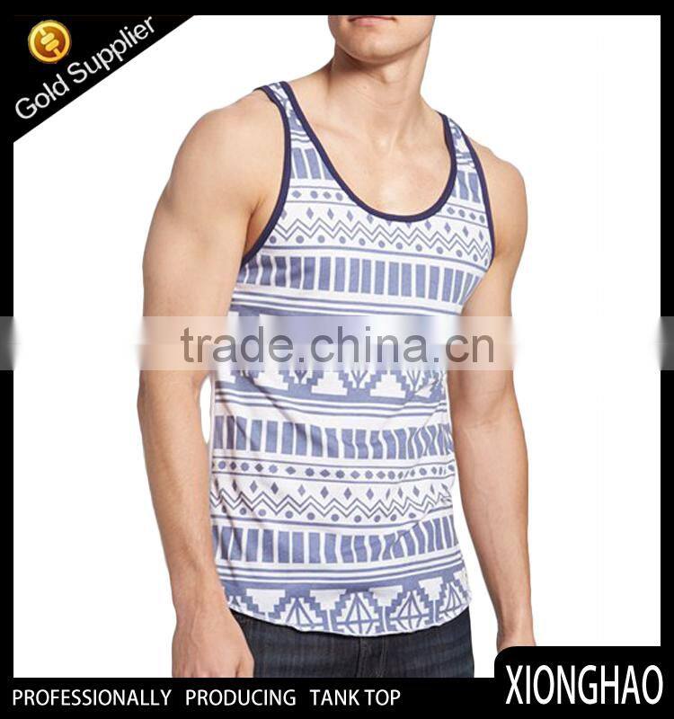 Fashion man 95% cotton and 5& elastane byc men underwear singlet with round neck
