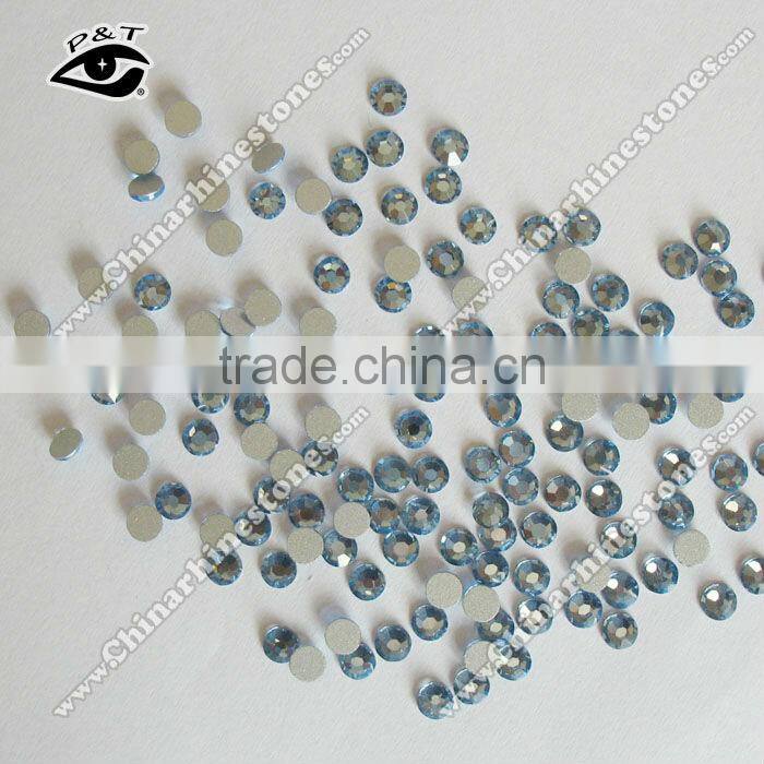 SS12 Lt sapphire crystals for nail art flat back DMC rhinestone for dress