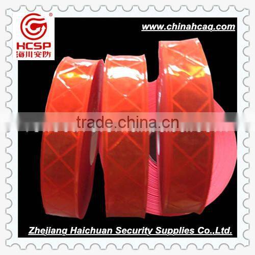 fluorescent yellow micro prismatic PVC reflective tapes for safety clothes