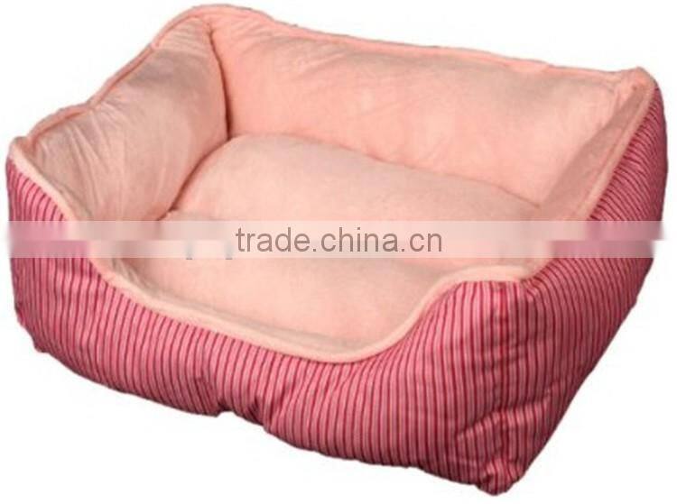 OEM!!! Square High Quality Pink polyester fiber dog bed