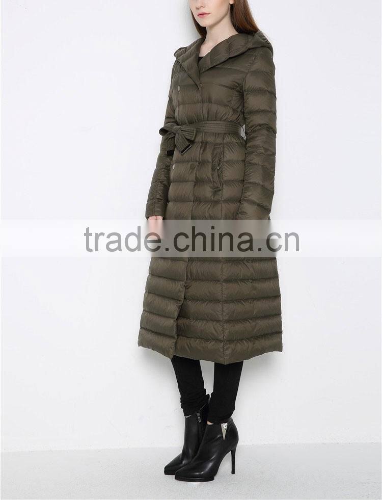 Direct From Factory Dark Green Wholesale Women Outdoor Down Jacket